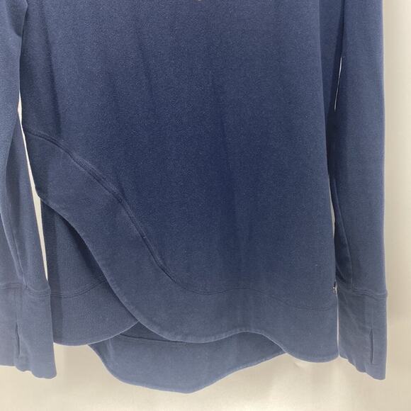 Sweaty Betty Navy Blue Escape Luxe Italian Fleece Hoodie Hoody longline cozy S - Picture 4 of 12